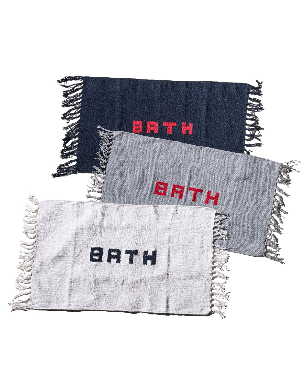 Puebco Handloomed Recycle Yarn Bath Mat Light Gray