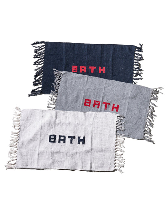 Puebco Handloomed Recycle Yarn Bath Mat Light Gray