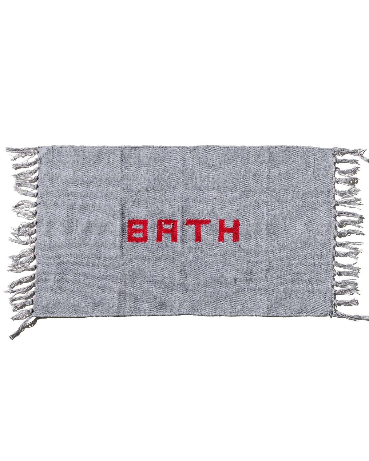 Puebco Handloomed Recycle Yarn Bath Mat Light Gray