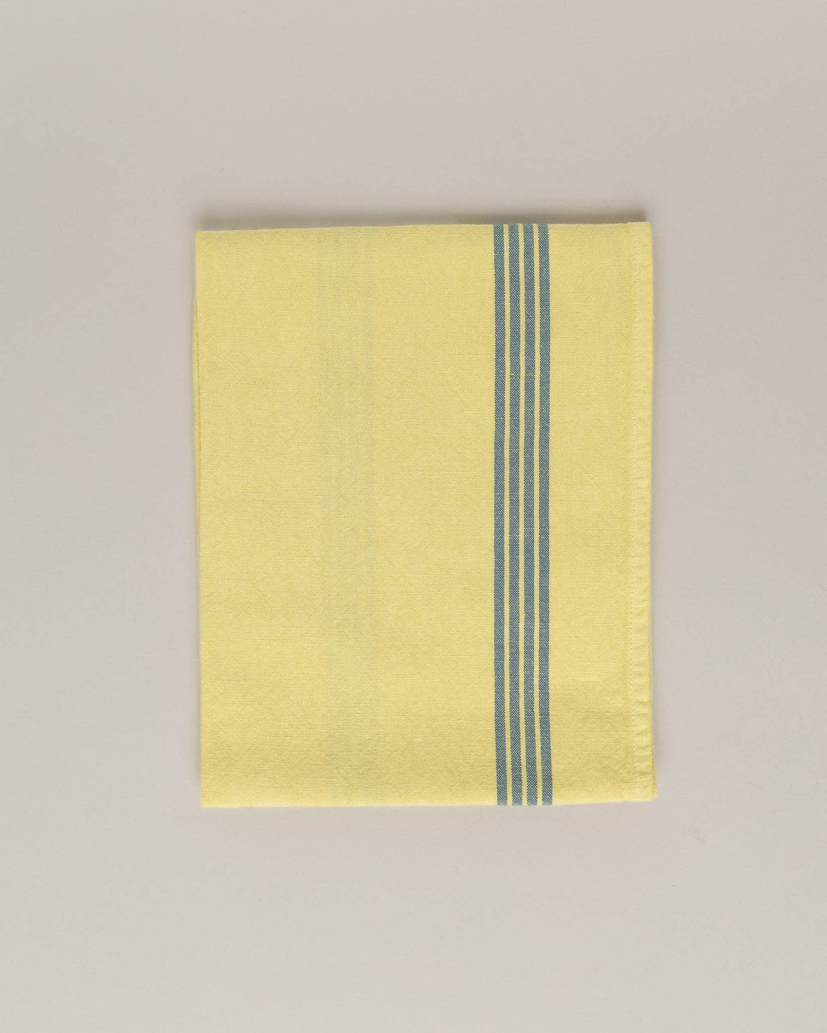 Linen-cotton tea towel: Limoncello / Pink and red stripes