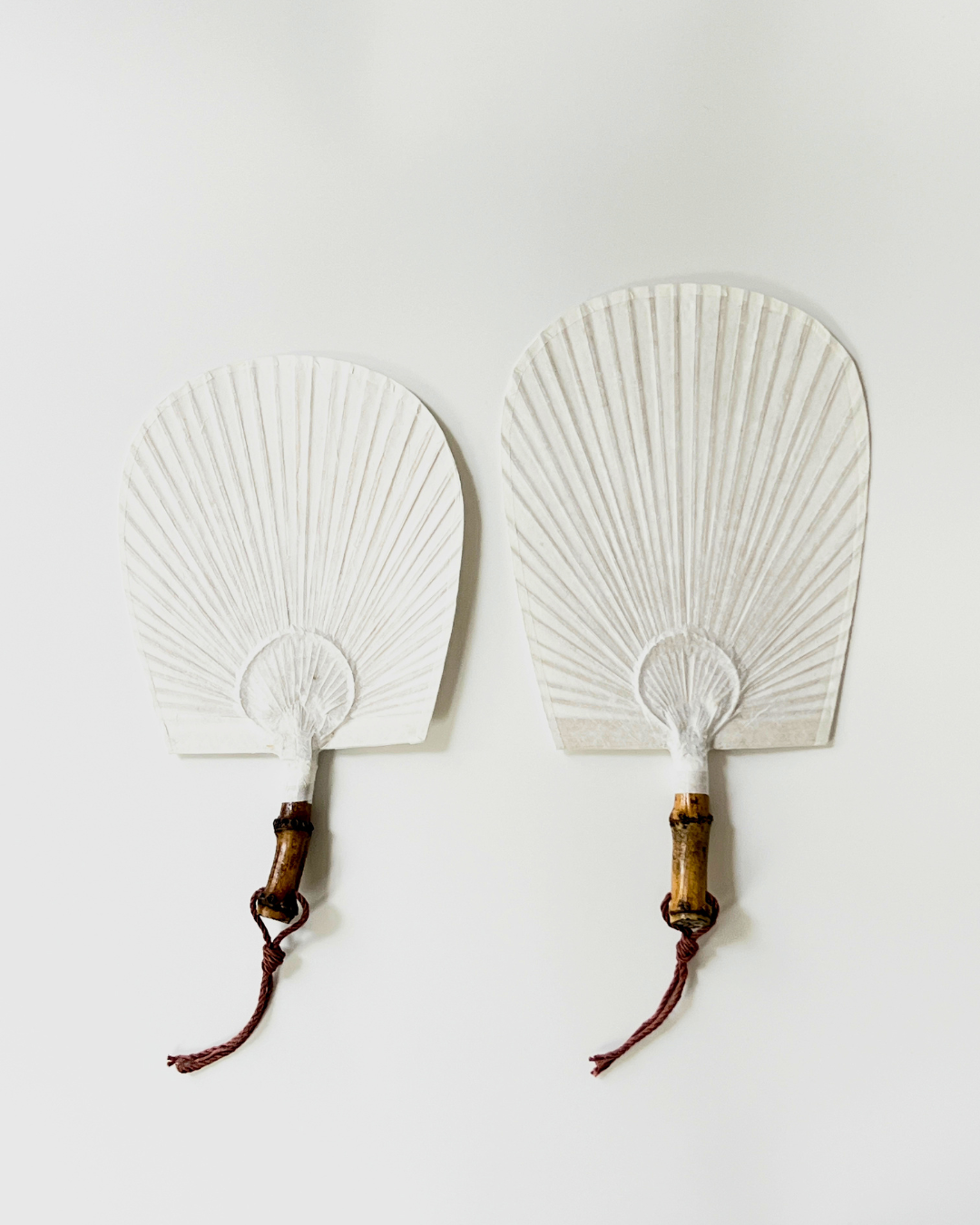 Choi Soobong Fan Twin Bamboo Root Fan White S / M / L