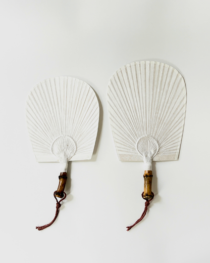 Choi Soobong Fan Twin Bamboo Root Fan White S / M / L