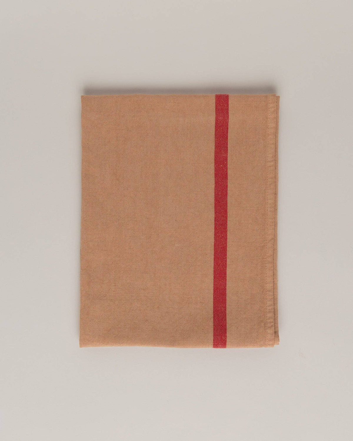 Linen-cotton tea towel: Limoncello / Pink and red stripes