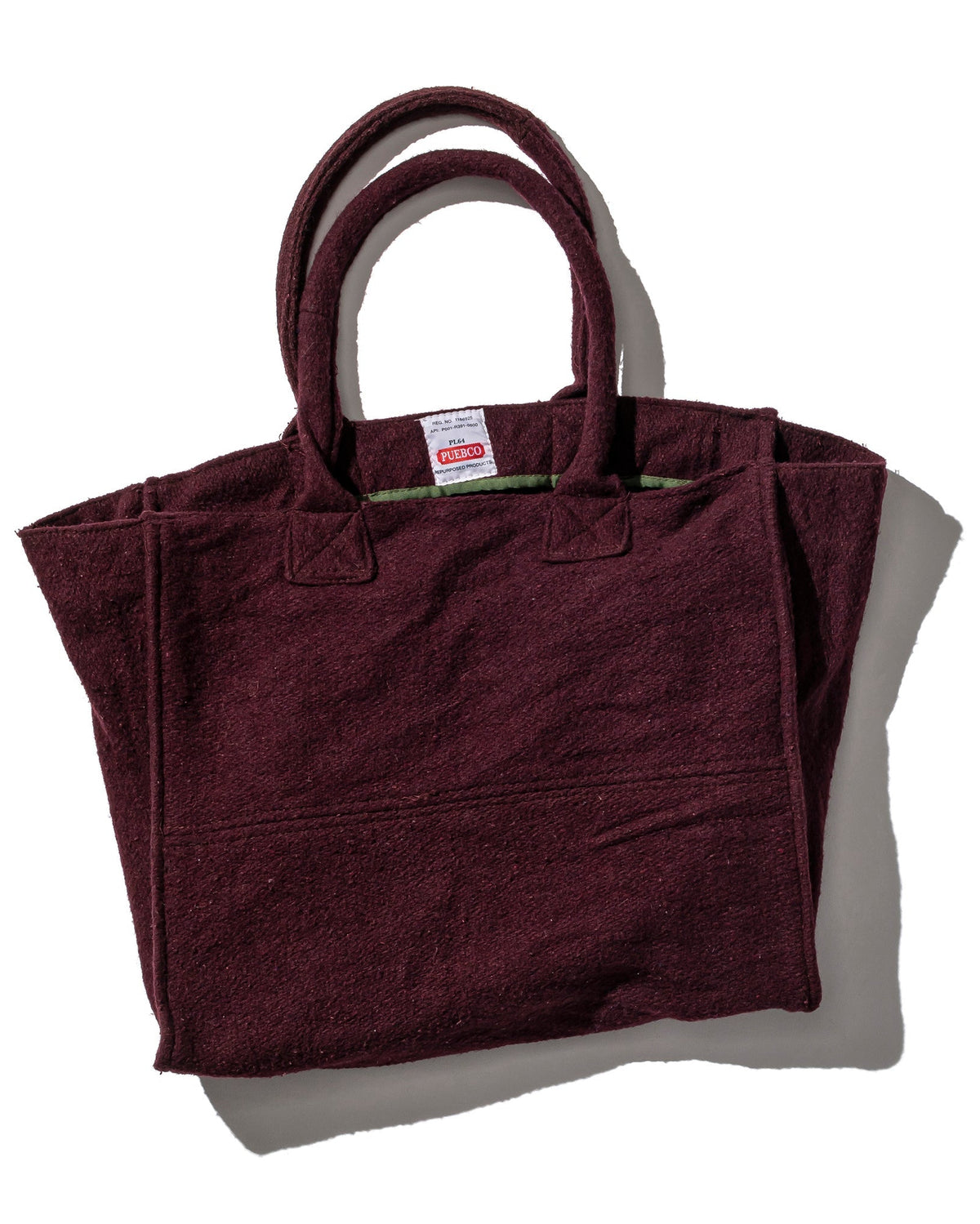 Puebco Vintage Wollkleider Stofftasche Burgunderrot