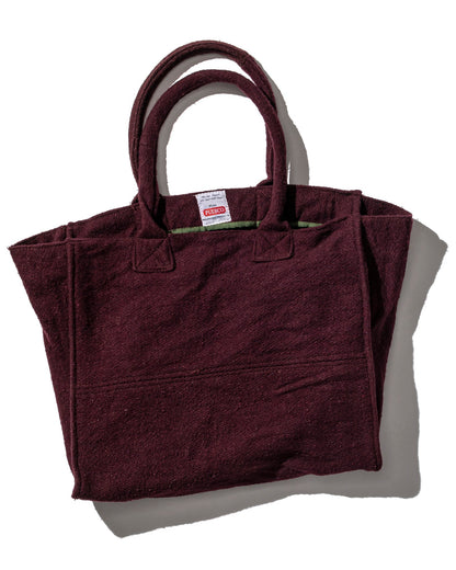 Puebco Vintage Wollkleider Stofftasche Burgunderrot