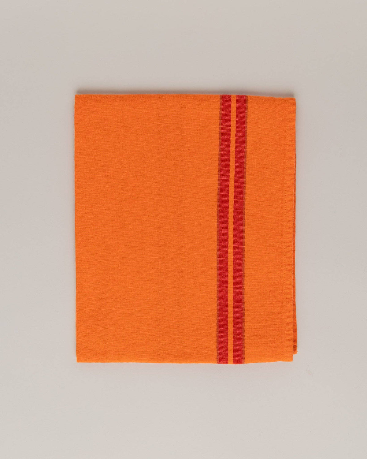 Linen-cotton tea towel: Limoncello / Pink and red stripes