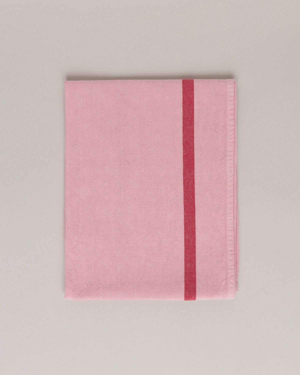 Linen-cotton tea towel: Grenade / Pink and red stripes