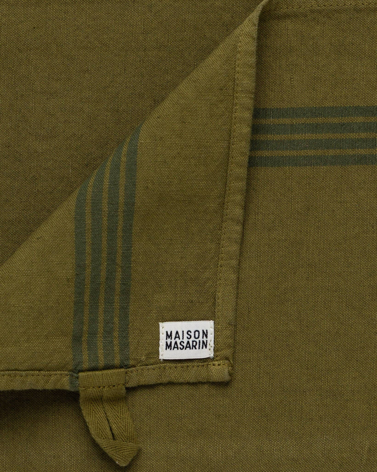Linen-cotton tea towel: Grenade / Pink and red stripes