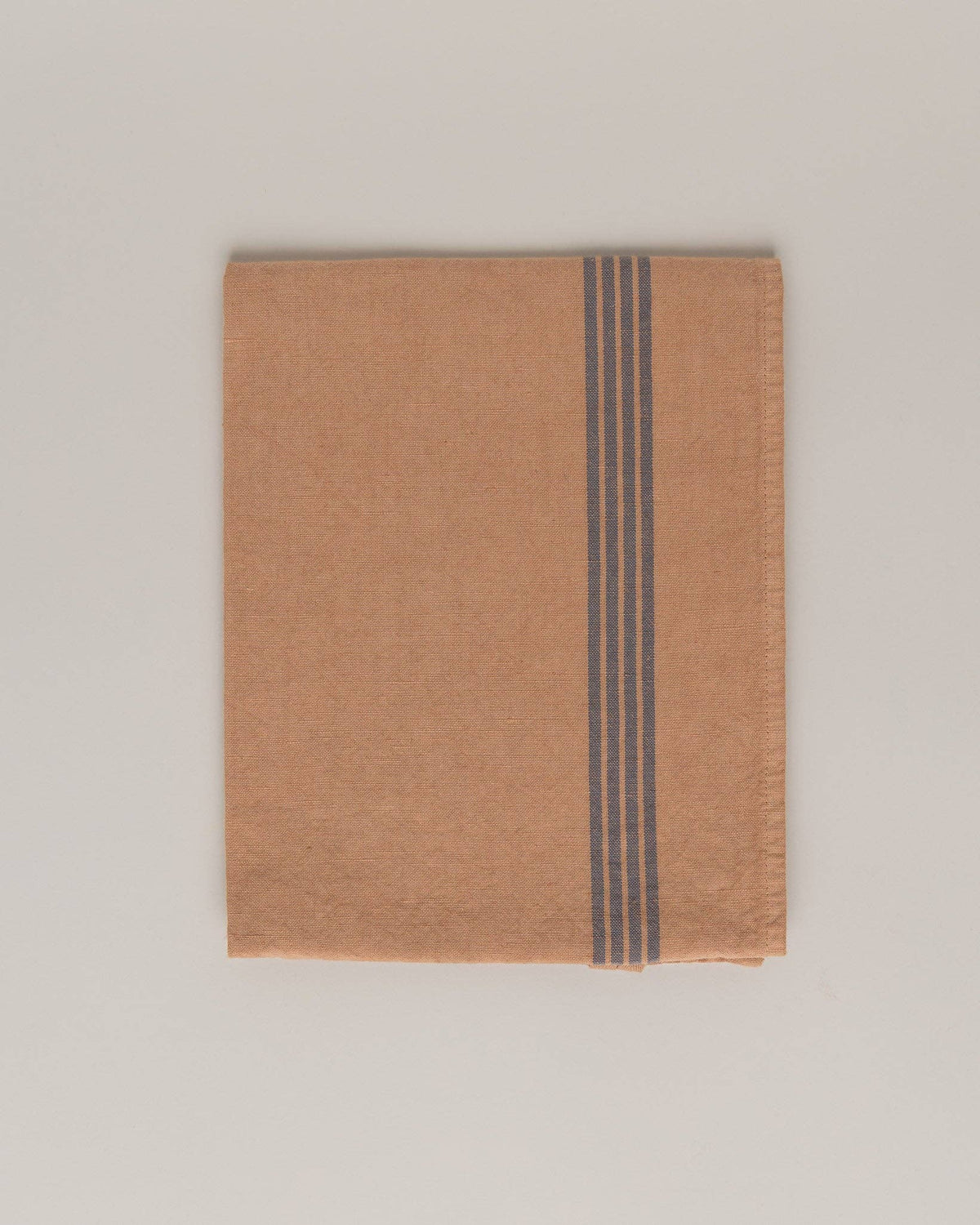 Linen-cotton tea towel: Limoncello / Pink and red stripes