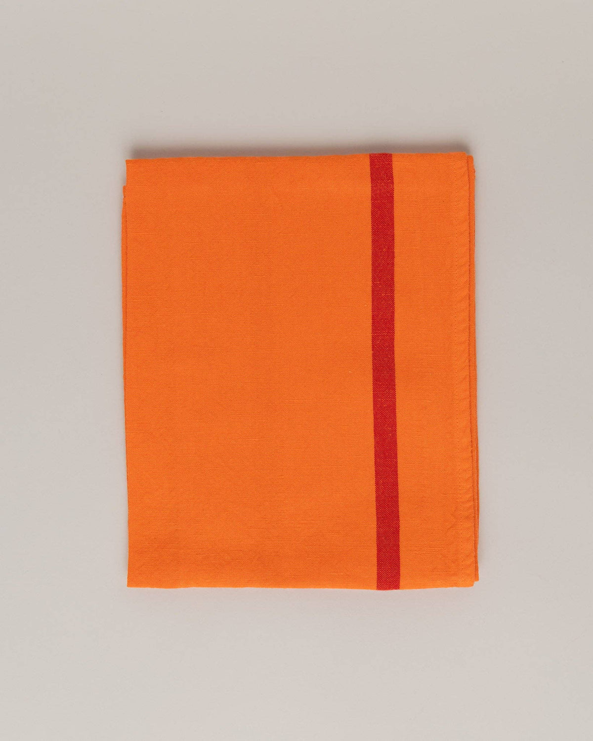 Linen-cotton tea towel: Limoncello / Pink and red stripes